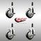 Service Caster 4 Inch 316SS Black Poly Swivel 3/4 Inch Expanding Stem Caster Set Brake SCC SCC-SS316EX20S414-PPUB-BLK-TLB-34-4 - alternate 2